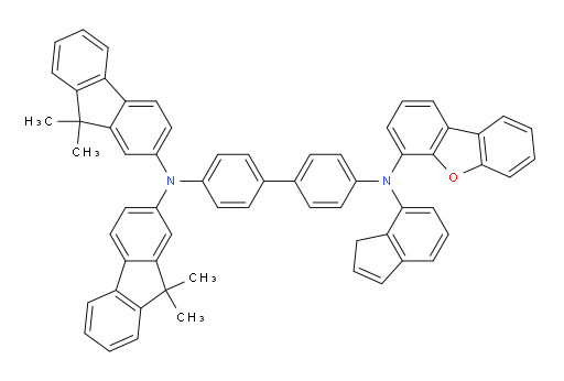 N4-(dibenzo[b,d]furan-4-yl)-N4',N4'-bis(9,9-dimethyl-9H-fluoren-2-yl)-N4-(1H-inden-7-yl)-[1,1'-biphenyl]-4,4'-diamine