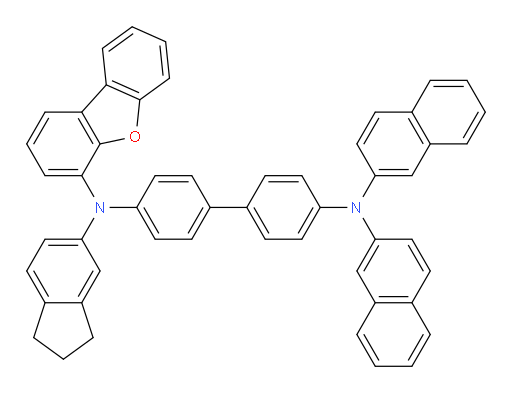 N4-(dibenzo[b,d]furan-4-yl)-N4-(2,3-dihydro-1H-inden-5-yl)-N4',N4'-di(naphthalen-2-yl)-[1,1'-biphenyl]-4,4'-diamine