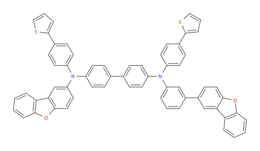 N4-(dibenzo[b,d]furan-2-yl)-N4'-(3-(dibenzo[b,d]furan-2-yl)phenyl)-N4,N4'-bis(4-(thiophen-2-yl)phenyl)-[1,1'-biphenyl]-4,4'-diamine