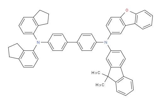 N4-(dibenzo[b,d]furan-2-yl)-N4',N4'-bis(2,3-dihydro-1H-inden-4-yl)-N4-(9,9-dimethyl-9H-fluoren-2-yl)-[1,1'-biphenyl]-4,4'-diamine