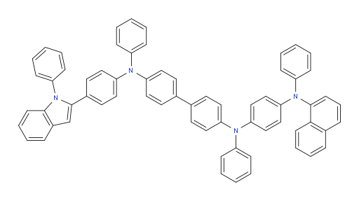 N4-(4-(naphthalen-1-yl(phenyl)amino)phenyl)-N4,N4'-diphenyl-N4'-(4-(1-phenyl-1H-indol-2-yl)phenyl)-[1,1'-biphenyl]-4,4'-diamine