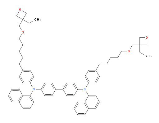 N4,N4'-bis(4-(5-((3-ethyloxetan-3-yl)methoxy)pentyl)phenyl)-N4,N4'-di(naphthalen-1-yl)-[1,1'-biphenyl]-4,4'-diamine