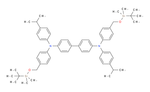 N4,N4'-bis(4-(((tert-butyldimethylsilyl)oxy)methyl)phenyl)-N4,N4'-bis(4-isopropylphenyl)-[1,1'-biphenyl]-4,4'-diamine