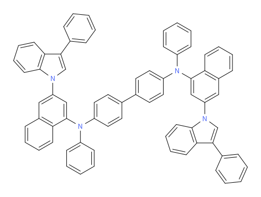 N4,N4'-diphenyl-N4,N4'-bis(3-(3-phenyl-1H-indol-1-yl)naphthalen-1-yl)-[1,1'-biphenyl]-4,4'-diamine