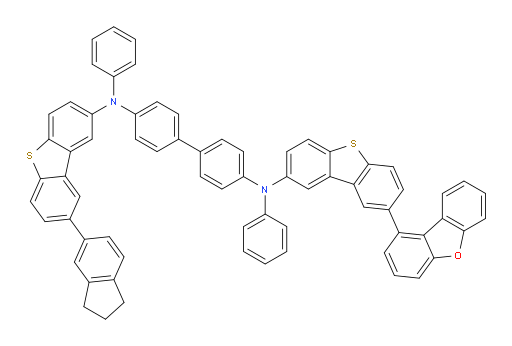 N4-(8-(dibenzo[b,d]furan-1-yl)dibenzo[b,d]thiophen-2-yl)-N4'-(8-(2,3-dihydro-1H-inden-5-yl)dibenzo[b,d]thiophen-2-yl)-N4,N4'-diphenyl-[1,1'-biphenyl]-4,4'-diamine