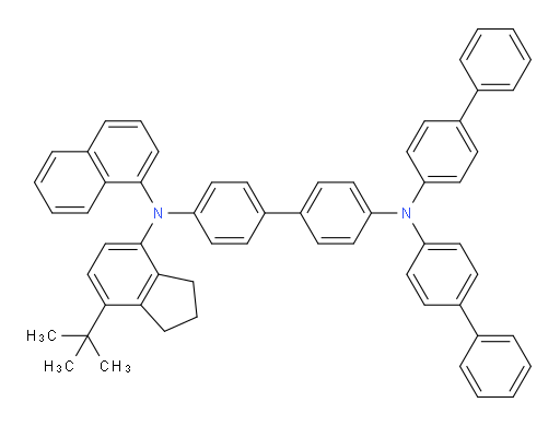 N4,N4-di([1,1'-biphenyl]-4-yl)-N4'-(7-(tert-butyl)-2,3-dihydro-1H-inden-4-yl)-N4'-(naphthalen-1-yl)-[1,1'-biphenyl]-4,4'-diamine