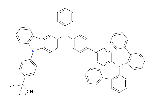 N4,N4-di([1,1'-biphenyl]-2-yl)-N4'-(9-(4-(tert-butyl)phenyl)-9H-carbazol-3-yl)-N4'-phenyl-[1,1'-biphenyl]-4,4'-diamine