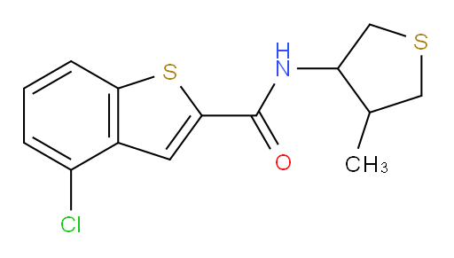 4-chloro-N-(4-methyltetrahydrothiophen-3-yl)benzo[b]thiophene-2-carboxamide