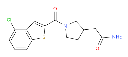 2-(1-(4-chlorobenzo[b]thiophene-2-carbonyl)pyrrolidin-3-yl)acetamide