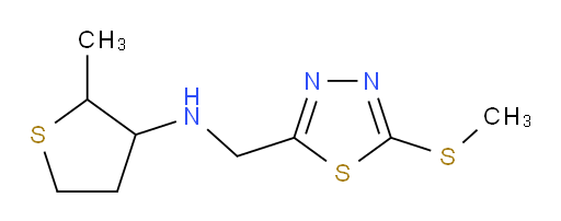 2-methyl-N-((5-(methylthio)-1,3,4-thiadiazol-2-yl)methyl)tetrahydrothiophen-3-amine