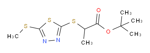 tert-butyl 2-((5-(methylthio)-1,3,4-thiadiazol-2-yl)thio)propanoate