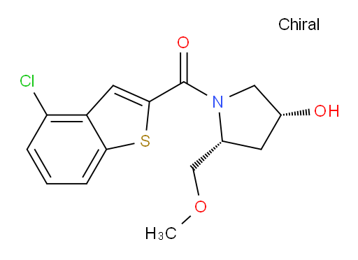 (4-chlorobenzo[b]thiophen-2-yl)((2R,4R)-4-hydroxy-2-(methoxymethyl)pyrrolidin-1-yl)methanone