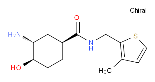 (1S,3R,4R)-3-amino-4-hydroxy-N-((3-methylthiophen-2-yl)methyl)cyclohexanecarboxamide