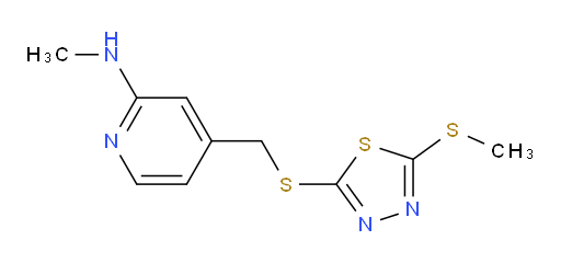 N-methyl-4-(((5-(methylthio)-1,3,4-thiadiazol-2-yl)thio)methyl)pyridin-2-amine