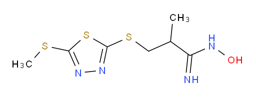 N-hydroxy-2-methyl-3-((5-(methylthio)-1,3,4-thiadiazol-2-yl)thio)propanimidamide