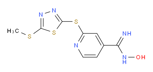 N-hydroxy-2-((5-(methylthio)-1,3,4-thiadiazol-2-yl)thio)isonicotinimidamide