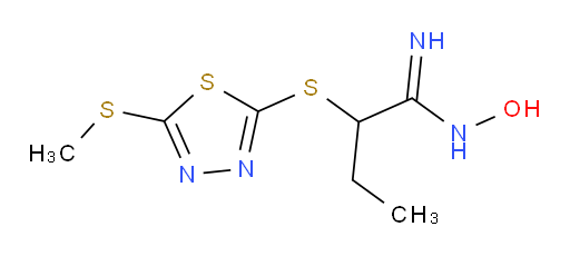 N-hydroxy-2-((5-(methylthio)-1,3,4-thiadiazol-2-yl)thio)butanimidamide