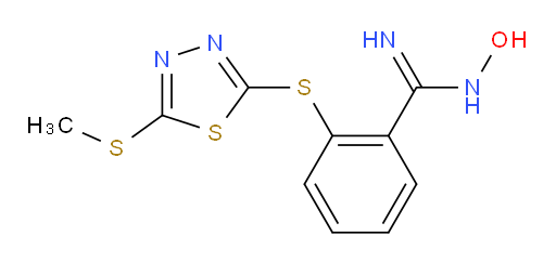 N-hydroxy-2-((5-(methylthio)-1,3,4-thiadiazol-2-yl)thio)benzimidamide