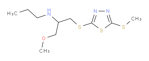 N-(1-methoxy-3-((5-(methylthio)-1,3,4-thiadiazol-2-yl)thio)propan-2-yl)propan-1-amine