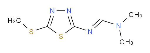 (E)-N,N-dimethyl-N'-(5-(methylthio)-1,3,4-thiadiazol-2-yl)formimidamide