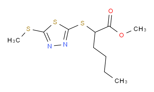 methyl 2-((5-(methylthio)-1,3,4-thiadiazol-2-yl)thio)hexanoate