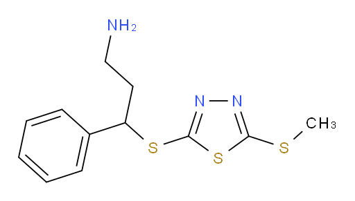 3-((5-(methylthio)-1,3,4-thiadiazol-2-yl)thio)-3-phenylpropan-1-amine