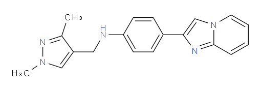 N-((1,3-dimethyl-1H-pyrazol-4-yl)methyl)-4-(imidazo[1,2-a]pyridin-2-yl)aniline