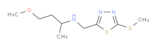 4-methoxy-N-((5-(methylthio)-1,3,4-thiadiazol-2-yl)methyl)butan-2-amine
