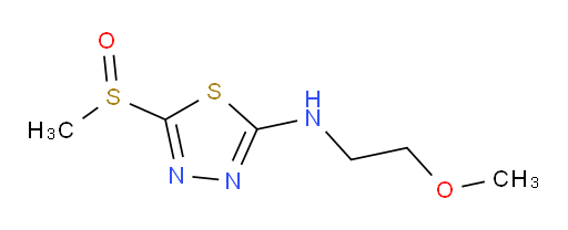 N-(2-methoxyethyl)-5-(methylsulfinyl)-1,3,4-thiadiazol-2-amine