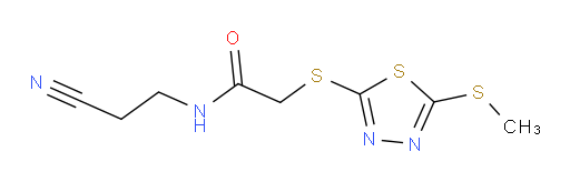 N-(2-cyanoethyl)-2-((5-(methylthio)-1,3,4-thiadiazol-2-yl)thio)acetamide