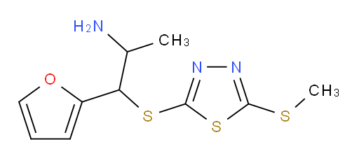 1-(furan-2-yl)-1-((5-(methylthio)-1,3,4-thiadiazol-2-yl)thio)propan-2-amine