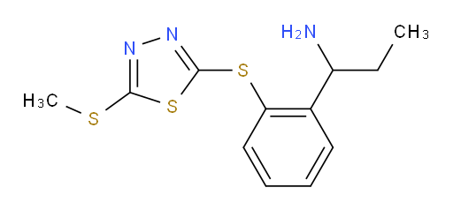 1-(2-((5-(methylthio)-1,3,4-thiadiazol-2-yl)thio)phenyl)propan-1-amine