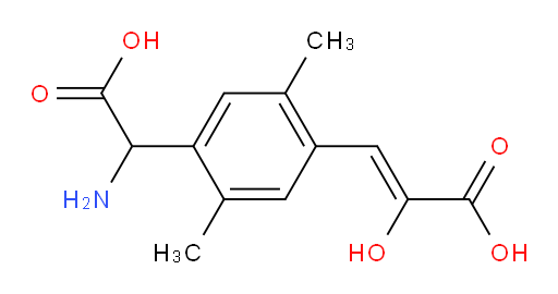 (Z)-3-(4-(amino(carboxy)methyl)-2,5-dimethylphenyl)-2-hydroxyacrylic acid