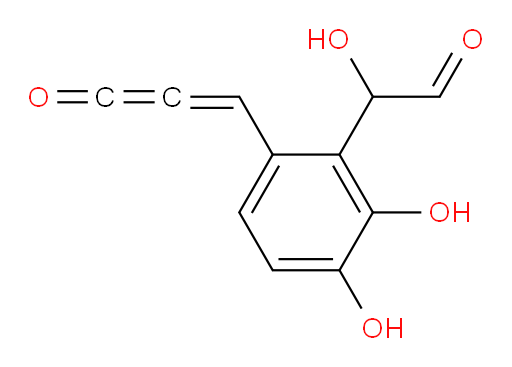 2-(2,3-dihydroxy-6-(3-oxopropa-1,2-dien-1-yl)phenyl)-2-hydroxyacetaldehyde