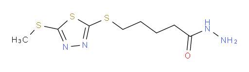 5-((5-(methylthio)-1,3,4-thiadiazol-2-yl)thio)pentanehydrazide