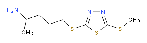 5-((5-(methylthio)-1,3,4-thiadiazol-2-yl)thio)pentan-2-amine