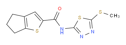 N-(5-(methylthio)-1,3,4-thiadiazol-2-yl)-5,6-dihydro-4H-cyclopenta[b]thiophene-2-carboxamide