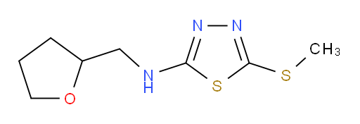 5-(methylthio)-N-((tetrahydrofuran-2-yl)methyl)-1,3,4-thiadiazol-2-amine