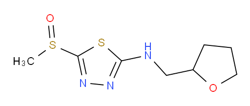5-(methylsulfinyl)-N-((tetrahydrofuran-2-yl)methyl)-1,3,4-thiadiazol-2-amine