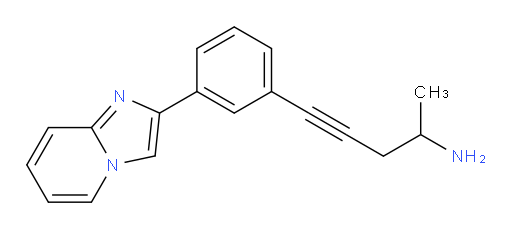 5-(3-(imidazo[1,2-a]pyridin-2-yl)phenyl)pent-4-yn-2-amine