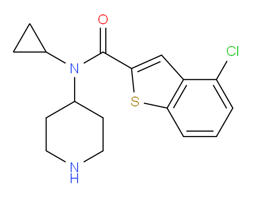 4-chloro-N-cyclopropyl-N-(piperidin-4-yl)benzo[b]thiophene-2-carboxamide