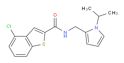 4-chloro-N-((1-isopropyl-1H-pyrrol-2-yl)methyl)benzo[b]thiophene-2-carboxamide