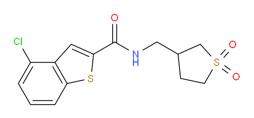 4-chloro-N-((1,1-dioxidotetrahydrothiophen-3-yl)methyl)benzo[b]thiophene-2-carboxamide