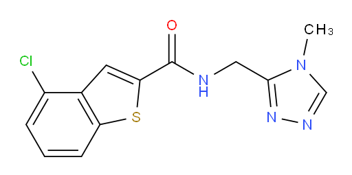 4-chloro-N-((4-methyl-4H-1,2,4-triazol-3-yl)methyl)benzo[b]thiophene-2-carboxamide