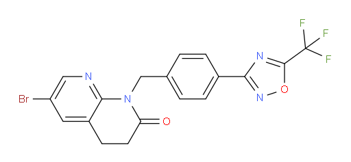6-bromo-1-(4-(5-(trifluoromethyl)-1,2,4-oxadiazol-3-yl)benzyl)-3,4-dihydro-1,8-naphthyridin-2(1H)-one