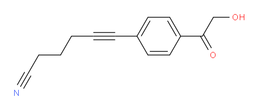 6-(4-(2-hydroxyacetyl)phenyl)hex-5-ynenitrile