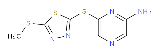 6-((5-(methylthio)-1,3,4-thiadiazol-2-yl)thio)pyrazin-2-amine