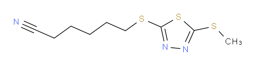 6-((5-(methylthio)-1,3,4-thiadiazol-2-yl)thio)hexanenitrile