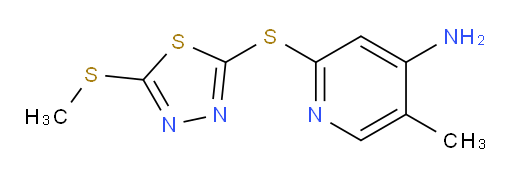 5-methyl-2-((5-(methylthio)-1,3,4-thiadiazol-2-yl)thio)pyridin-4-amine