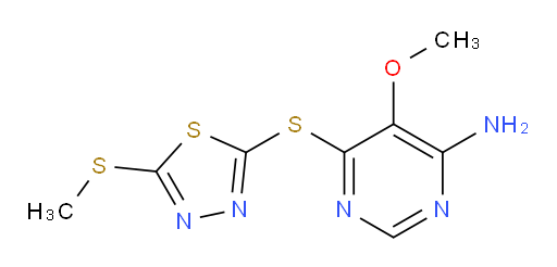 5-methoxy-6-((5-(methylthio)-1,3,4-thiadiazol-2-yl)thio)pyrimidin-4-amine